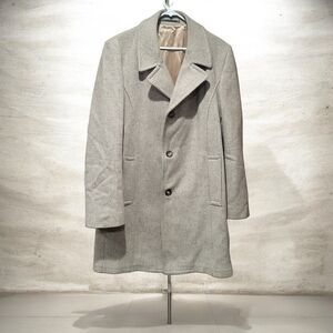 Vintage Silver Cloud Three Button Tan Wool Coat 42 Long